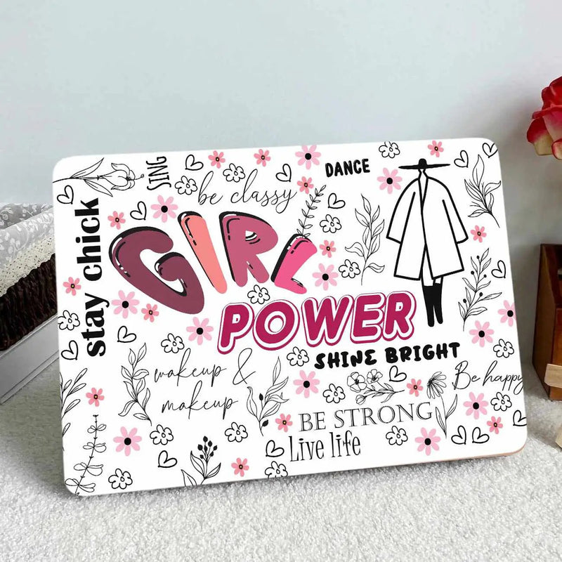 Kotart Girl Power Doodle Art Laptop Skin for Acer Asus Lenovo Dell HP Apple Laptop Upto 16 Inch - HD Printed Vinyl Laptop Stickers for All Laptops (Pink , 16x11 Inch ) by Kotart store