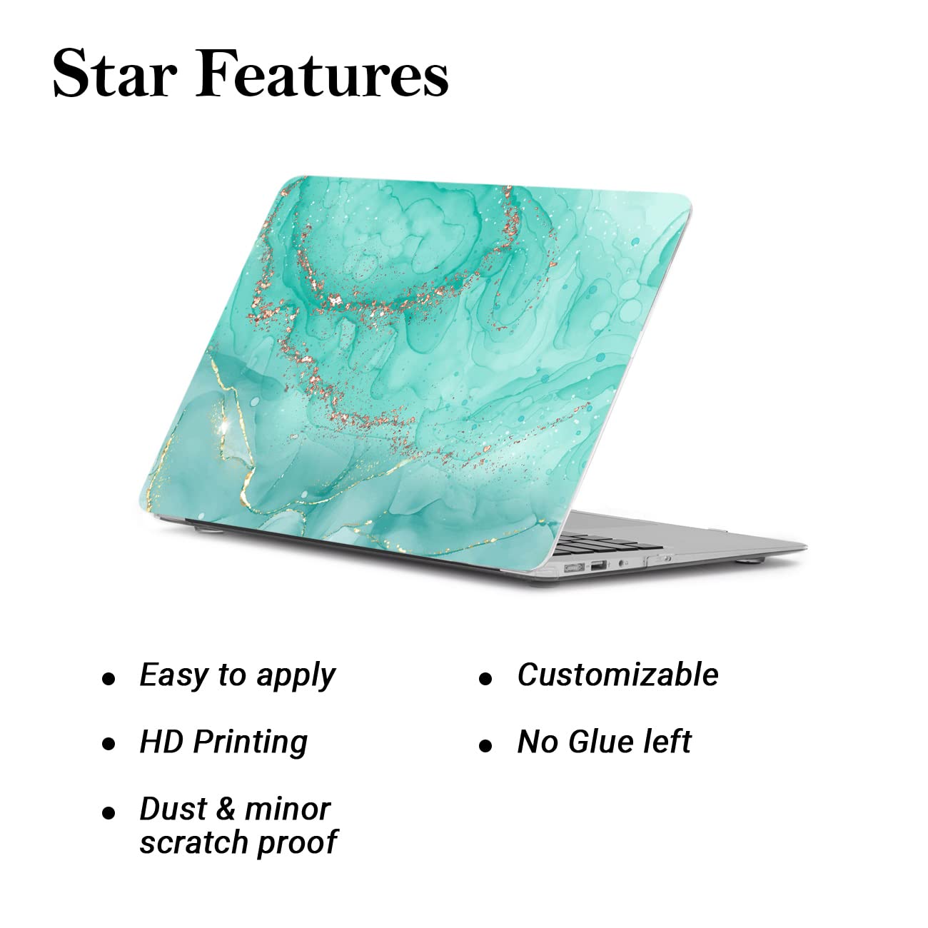 Kotart Graphic Printed Vinyl Laptop Decals for All Laptops Upto 15.6 inch - Self Adhesive Printed Laptop Skins / Stickers for HP Apple Acer Asus Dell LG and All Laptops-Kotart