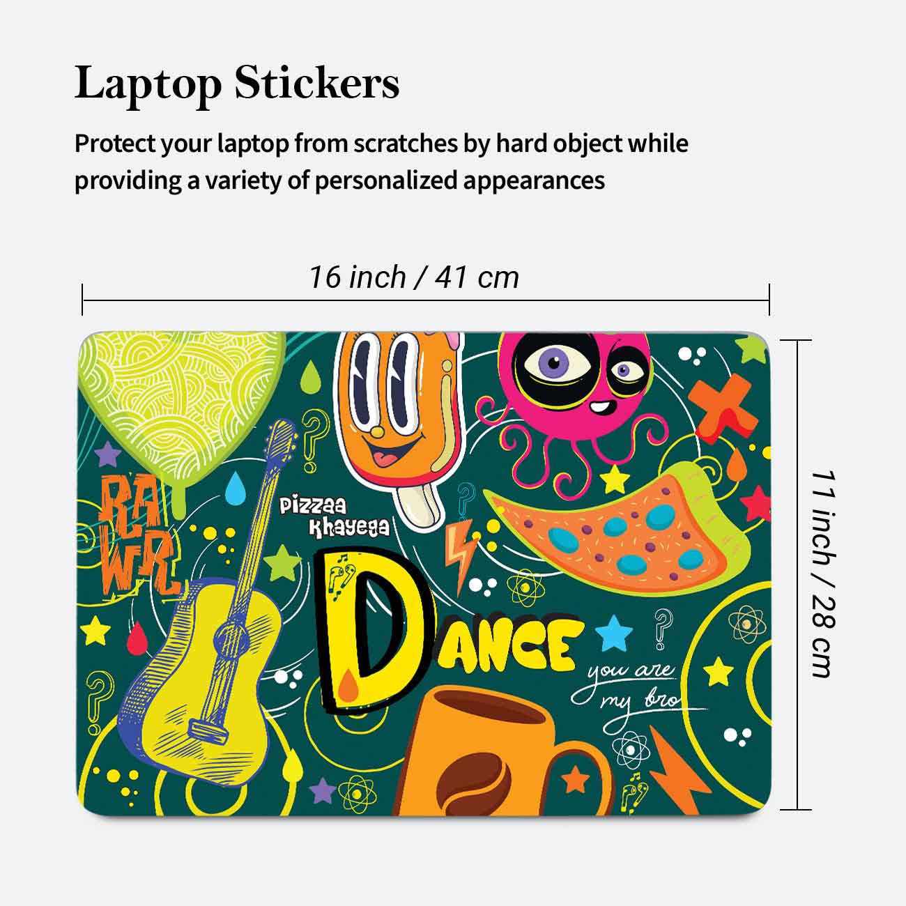 FineArts Full Panel Laptop Skin Sticker Vinyl Fits Size Upto 15.6 inches -  Think Doodle Self Adhesive Vinyl Laptop Decal 15.6 Price in India - Buy  FineArts Full Panel Laptop Skin Sticker