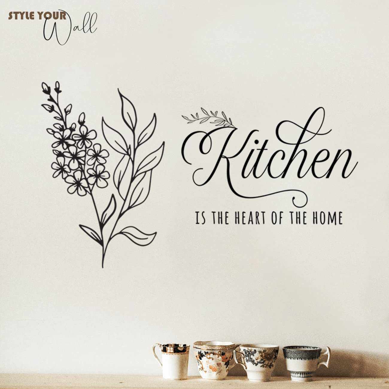 Kotart Kitchen Quotes Wall Stickers / Wall Decals - Wall Sticker for Kitchen - Coffee Quotes Sticker-Kotart