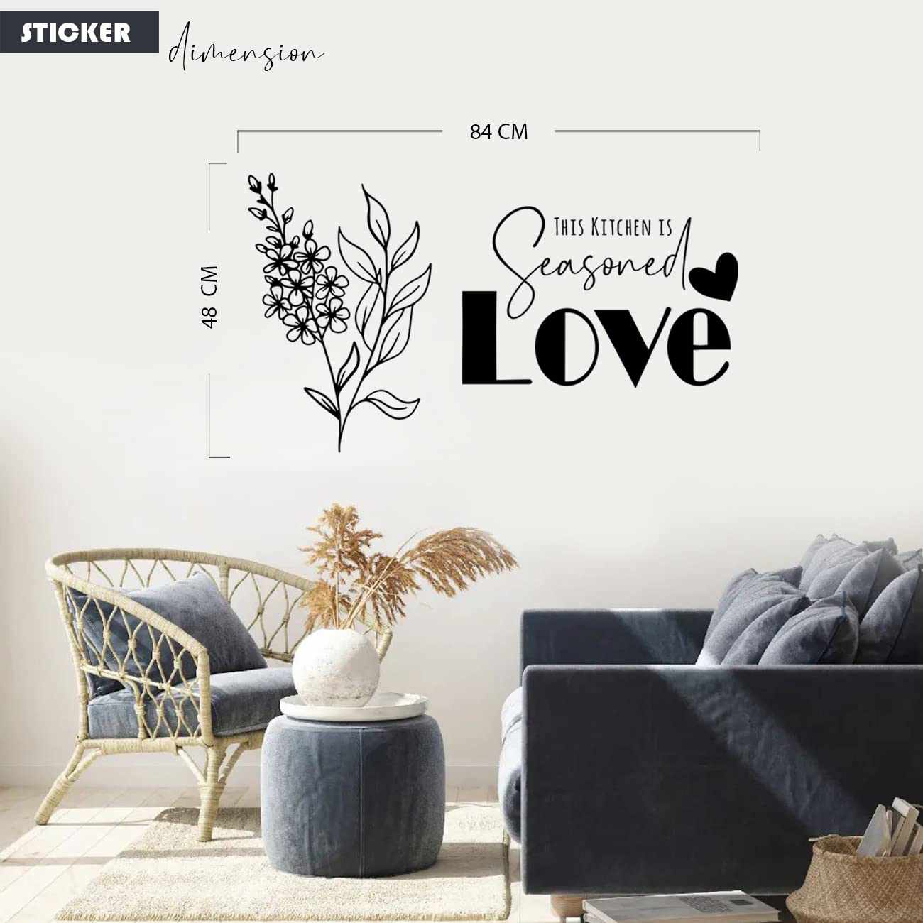 Kotart Kitchen Quotes Wall Stickers / Wall Decals - Wall Sticker for Kitchen - Coffee Quotes Sticker-Kotart