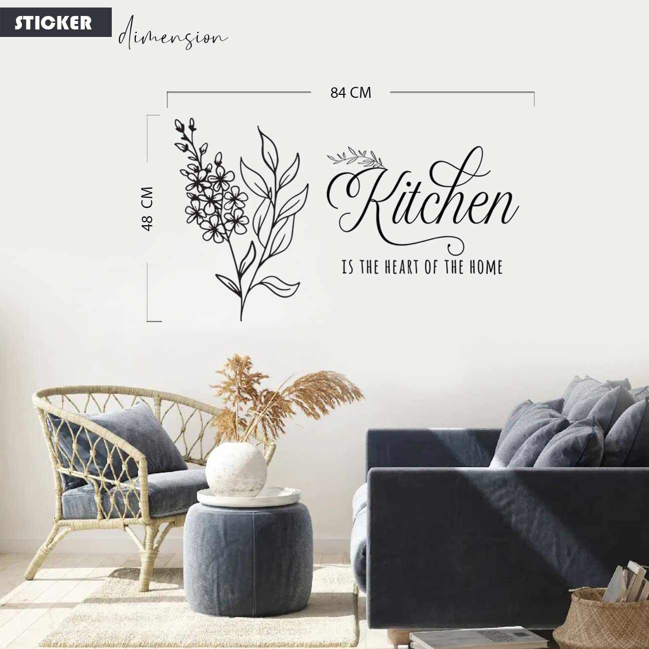 Kotart Kitchen Quotes Wall Stickers / Wall Decals - Wall Sticker for Kitchen - Coffee Quotes Sticker-Kotart