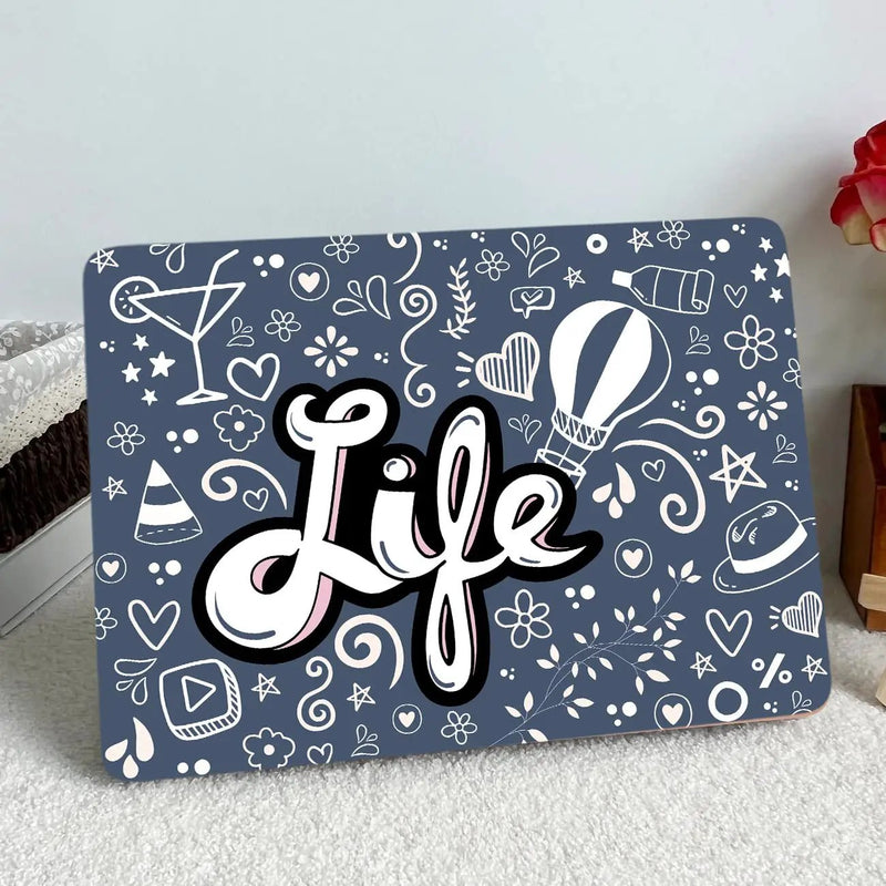 Kotart Motivational Quotes Graphic Printed Vinyl Laptop Skins for LG HP Acer Asus Dell Apple and All Laptop Upto 15.6 inch - Doodle Art Printed Laptop Decals for All Laptops by Kotart store