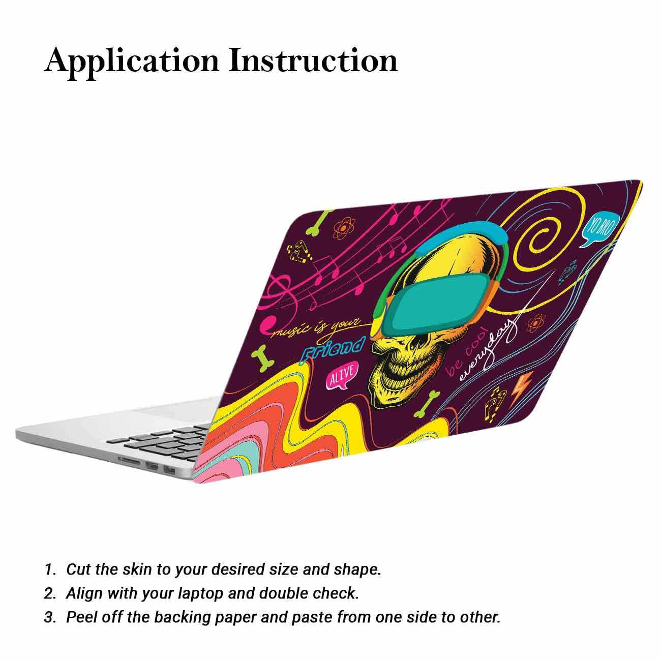 FineArts Full Panel Laptop Skin Sticker Vinyl Fits Size Upto 15.6 inches -  Think Doodle Self Adhesive Vinyl Laptop Decal 15.6 Price in India - Buy  FineArts Full Panel Laptop Skin Sticker