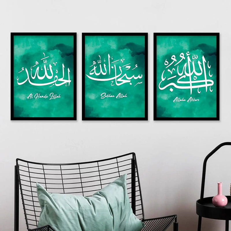 Kotart Religious Wall Paintings - Modern Art Wall Paintings for Living Room ( 11 inch x 14 inch, Framed ,Multicolor) Set of 3-Kotart