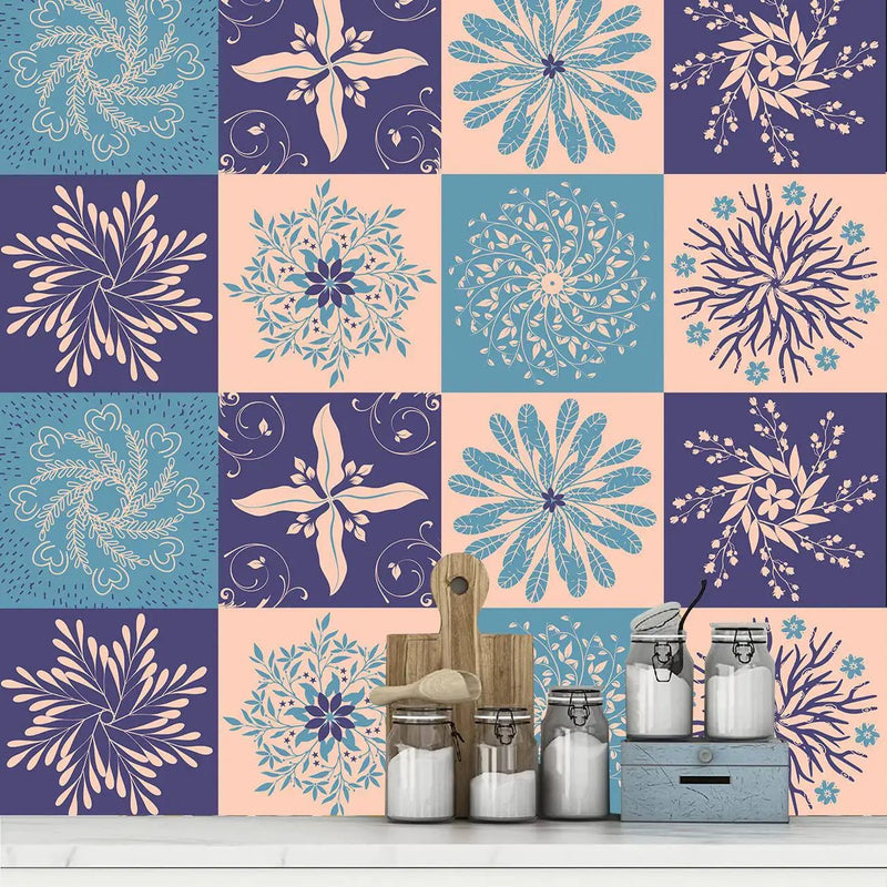 Kotart – Self Adhesive Decorative Wall Tile Stickers for Kitchen Bathroom Stairs – Printed Vinyl Tile Sticker ( 6 x 6 inch, Pack of 30 )-Kotart