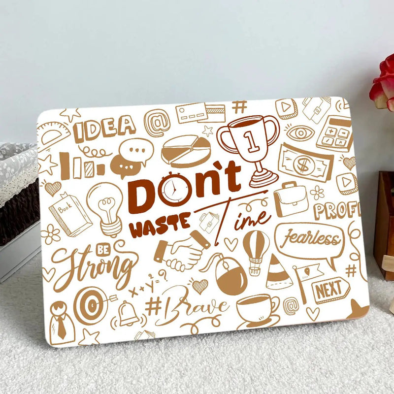 Kotart Self Adhesive Vinyl Laptop Skins for LG HP Acer Asus Dell Apple and All Laptop Upto 15.6 inch - Motivational Quote Doodle Art Printed Self Adhesive Laptop Decals for All Laptops by Kotart store