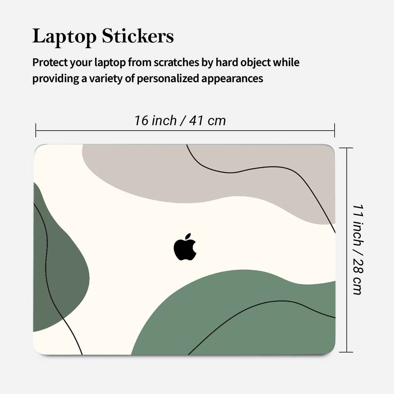 Kotart Vinyl Printed Laptop Skin for Apple Laptop Upto 15.6 Inch - HD Classic Design Printed Laptop Skin ( Green , 11 x 16 inch )-Kotart