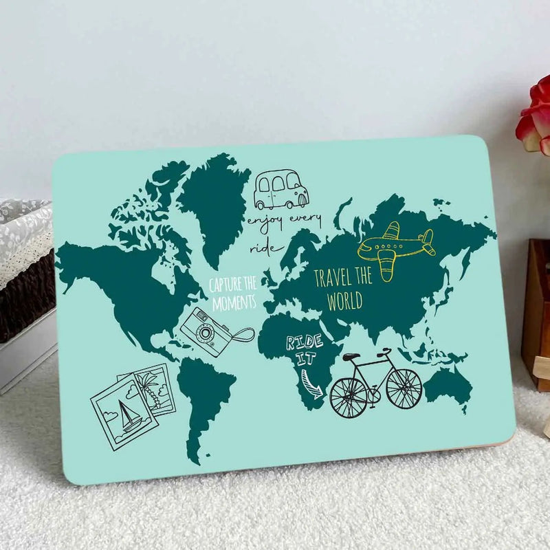 Kotart World Map Printed Laptop Skin for Dell Acer Lenovo HP Apple LG and All Laptops Upto 15.6 Inch - Travel Theme Self Adhesive Vinyl Laptop Decals / Skins by Kotart store