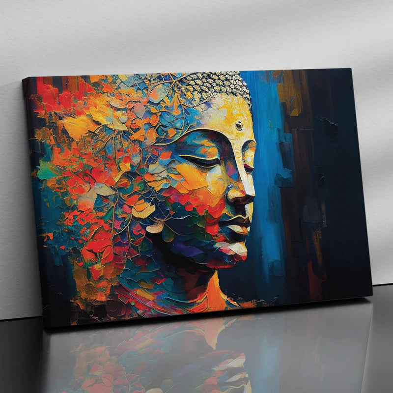 Vibrant Buddha Canvas Paintings for Living Room Wall Decor-Kotart