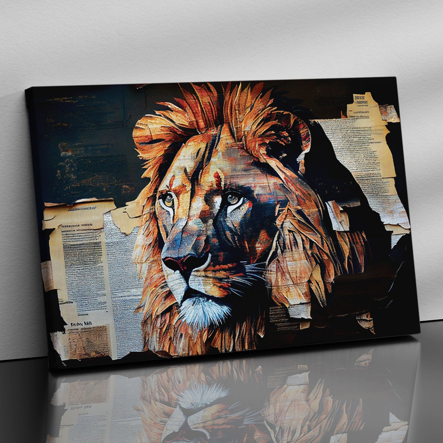 Lion Canvas Art - Large Canvas Painting for Wall Decor-Kotart