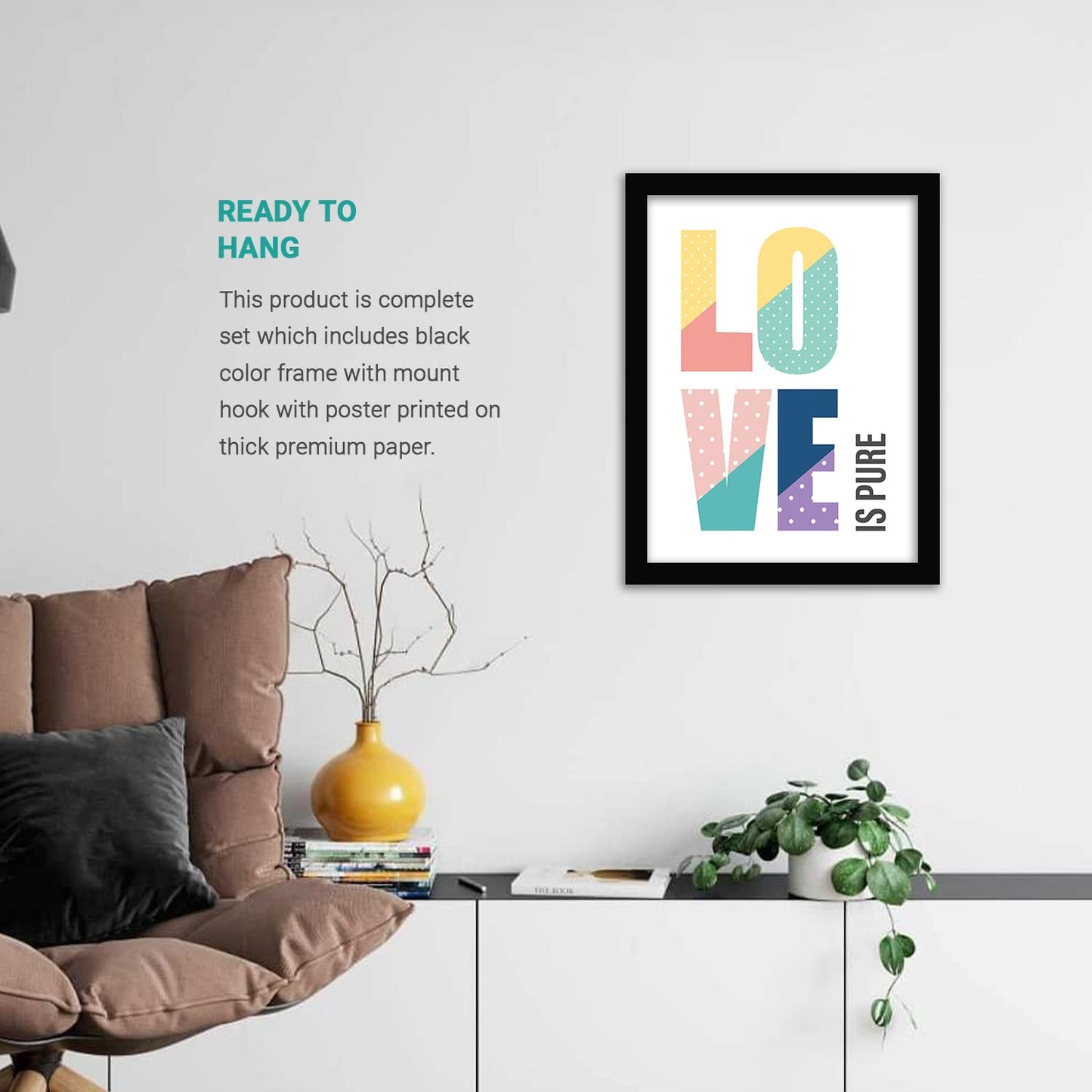 Love Theme Framed Motivational Quotes Poster-Kotart