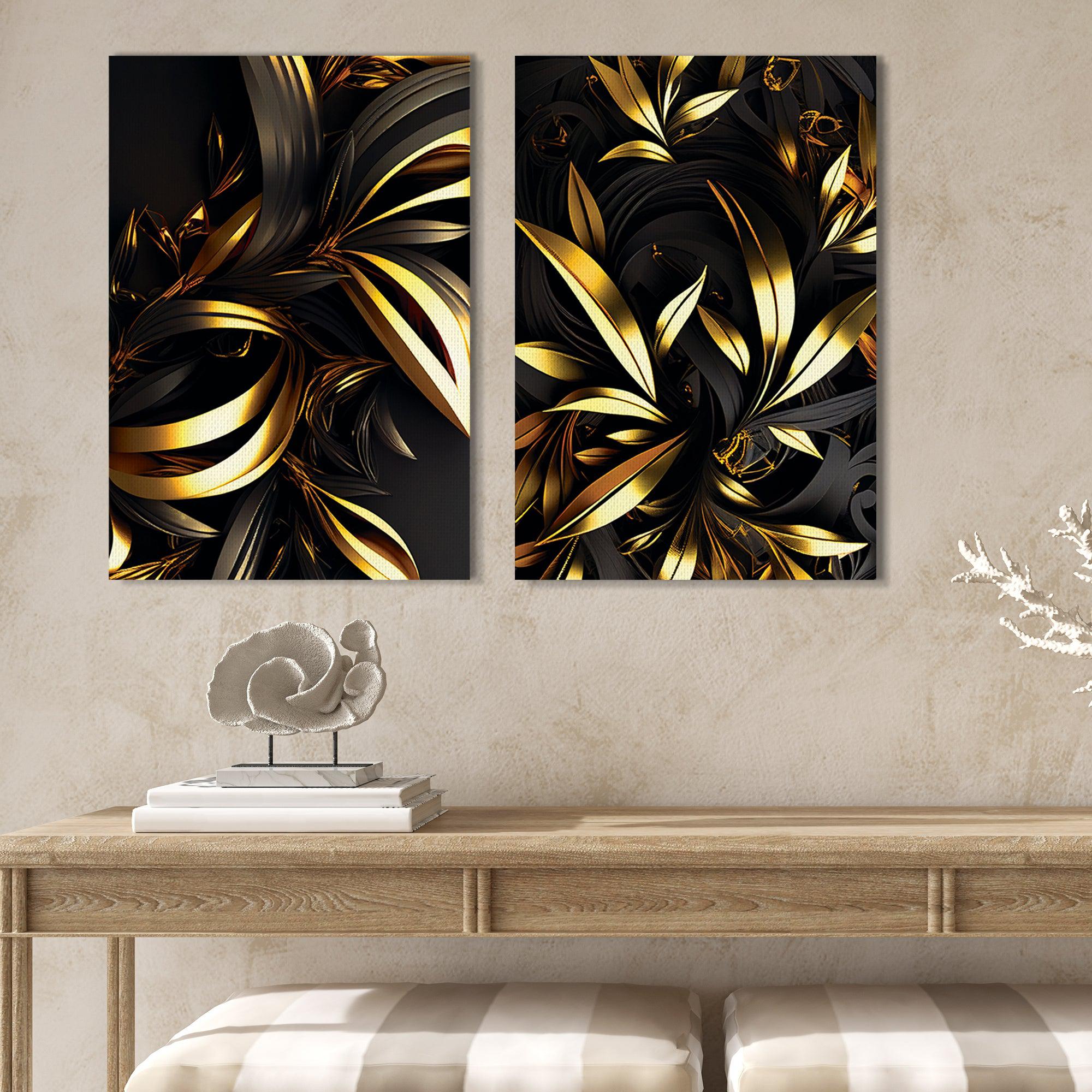 Canvas popular painting Black & Gold