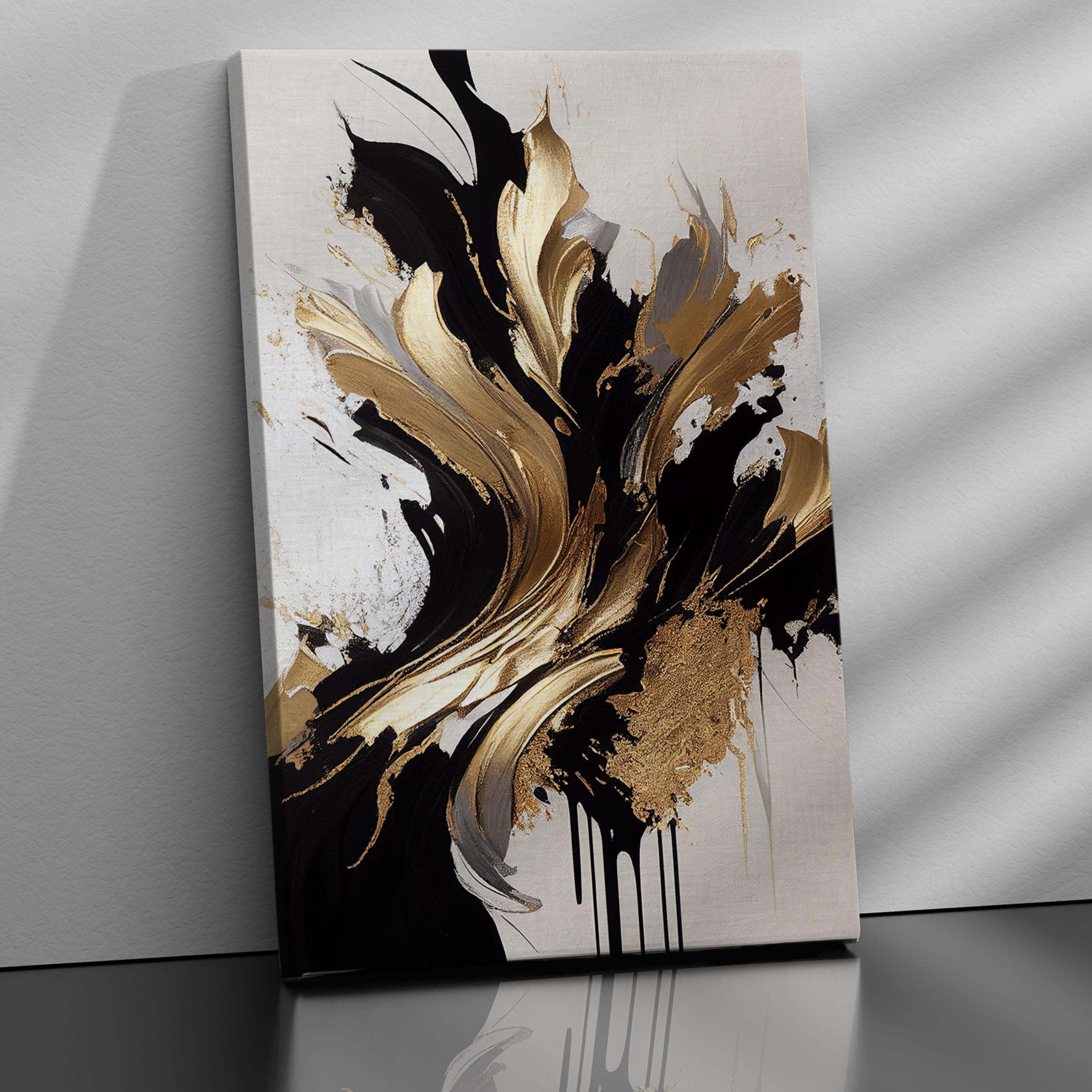 Luxury Golden Pattern Abstract Art Painting for Living Room Bedroom Fa ...