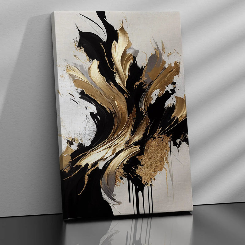 Luxury Golden Pattern Abstract Art Painting for Living Room Bedroom Farmhouse Studio Salon Home and Office Wall Decor - Canvas Painting-Kotart