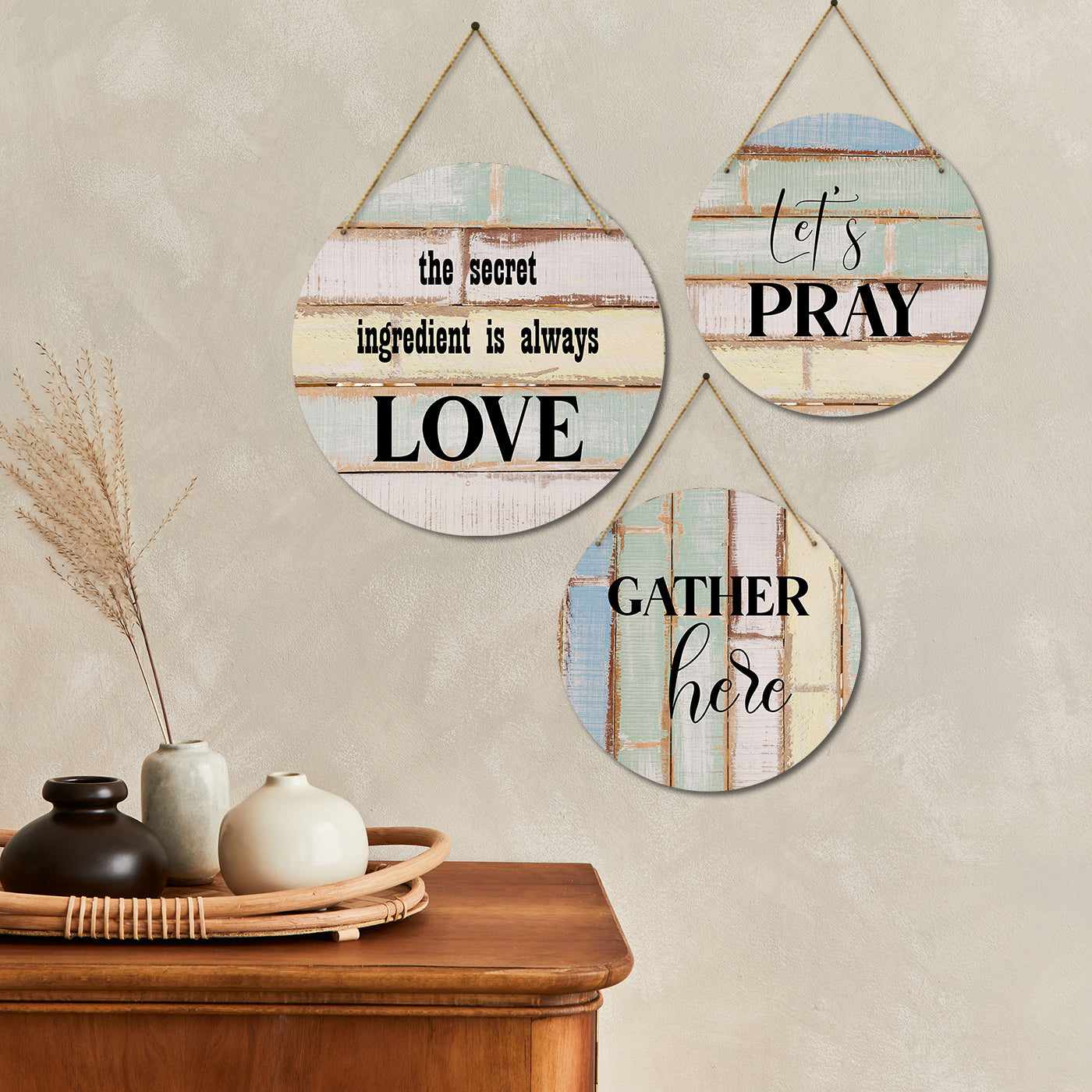 MDF Hangings for Kitchen Wall - MDF Wood Kitchen Signs for Wall Decor ...