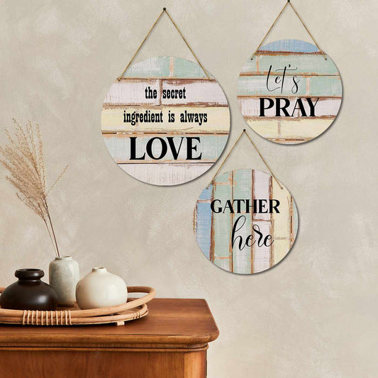 MDF Hangings for Kitchen Wall - MDF Wood Kitchen Signs for Wall Decor-Kotart