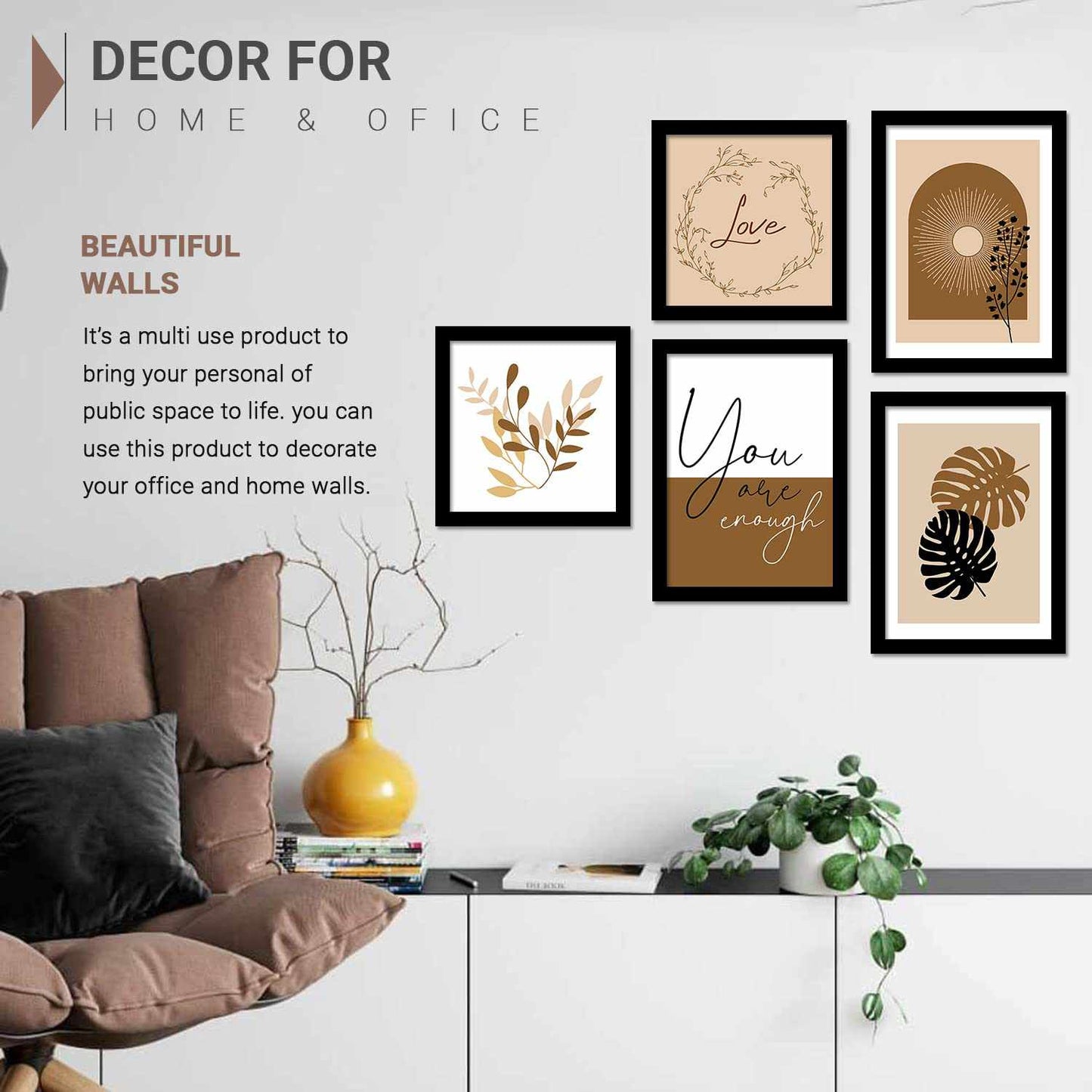 Minimalist Framed Wall Paintings for Living Room Home Decor-Kotart