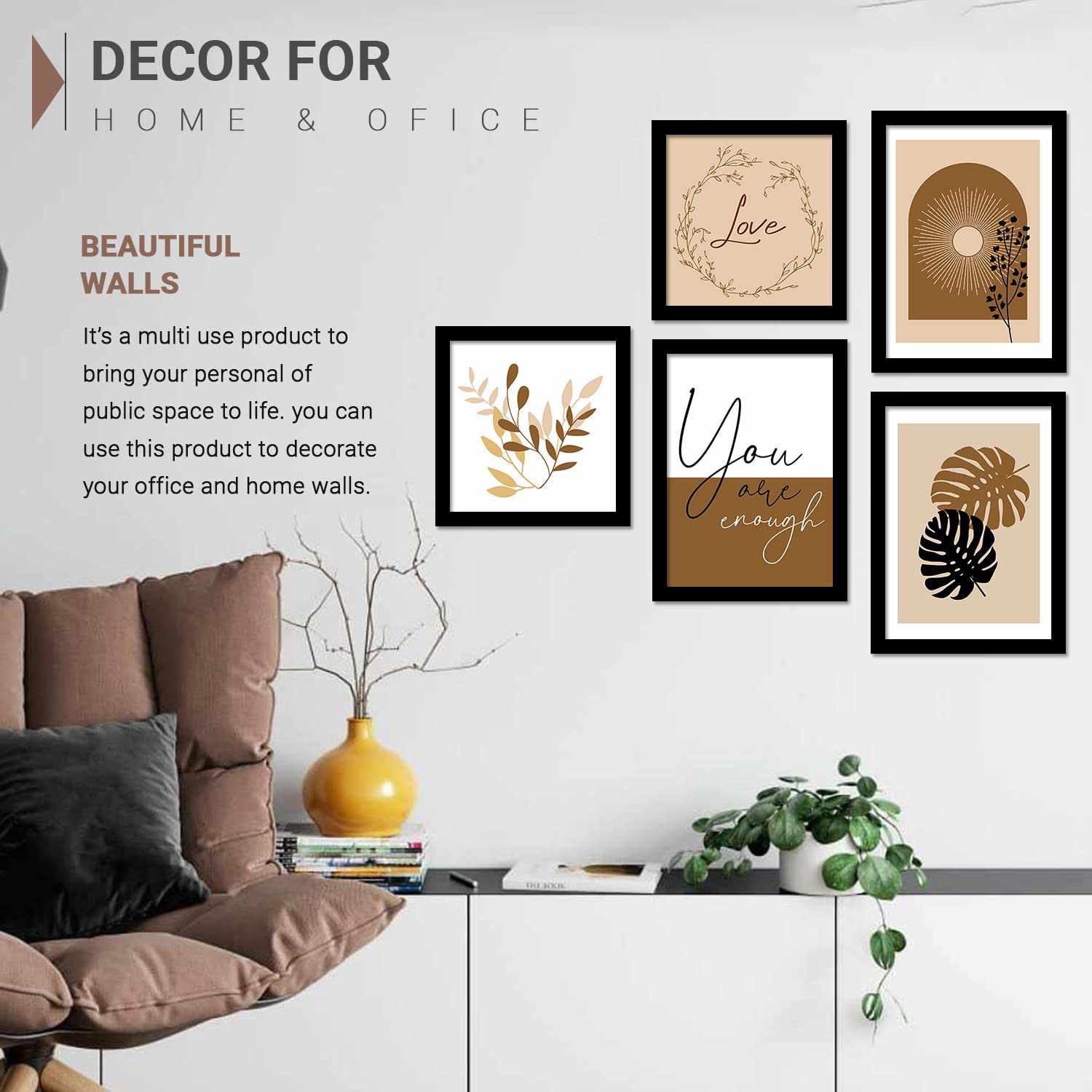 Minimalist Framed Wall Paintings for Living Room Home Decor-Kotart