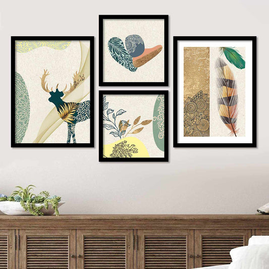 Modern Art Abstract Framed Prints for Living Room Wall Decor-Kotart