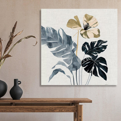 Modern Art Canvas Painting - Nature Inspired Exotic Leaf's Canvas Paintings for Living Room Bedroom Home and Office Wall Decor-Kotart