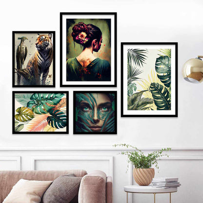 Modern Art Gallery Wall Collection: Set of 5 Prints-Kotart