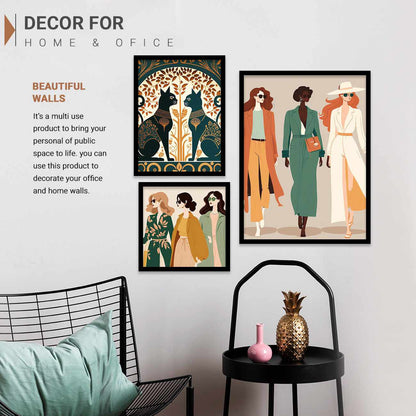 Modern Art Gallery Wall Posters with Frame for Home and Office Wall Decor - Fashion Framed Posters-Kotart