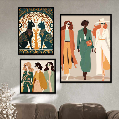 Modern Art Gallery Wall Posters with Frame for Home and Office Wall Decor - Fashion Framed Posters-Kotart