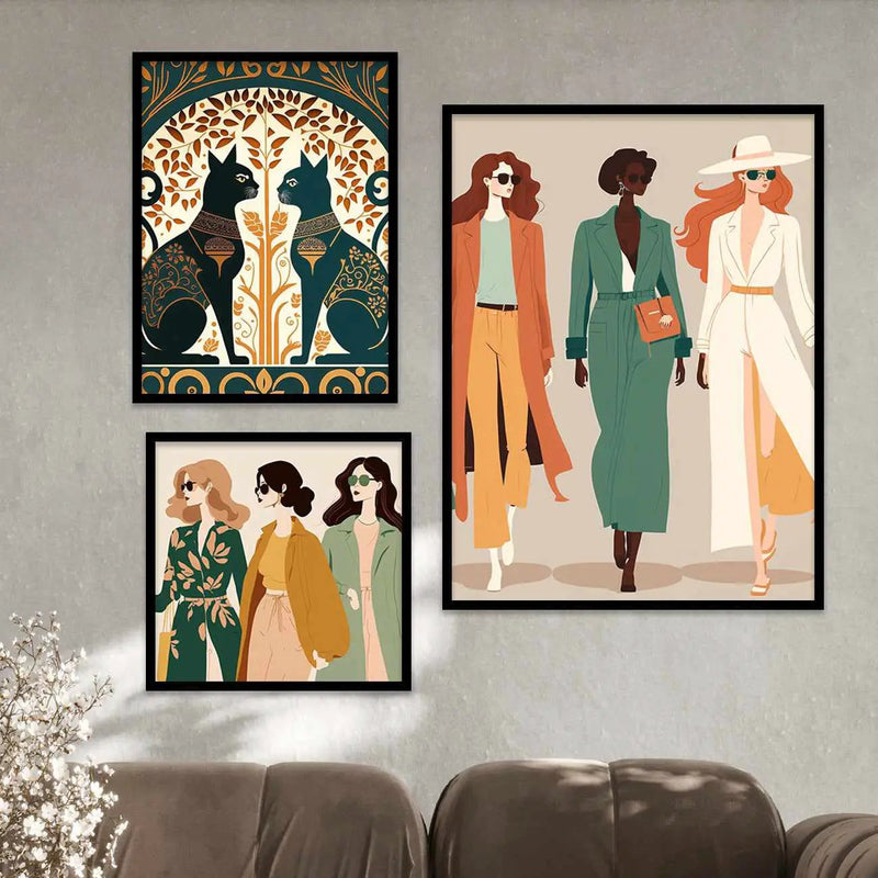 Modern Art Gallery Wall Posters with Frame for Home and Office Wall Decor - Fashion Framed Posters-Kotart