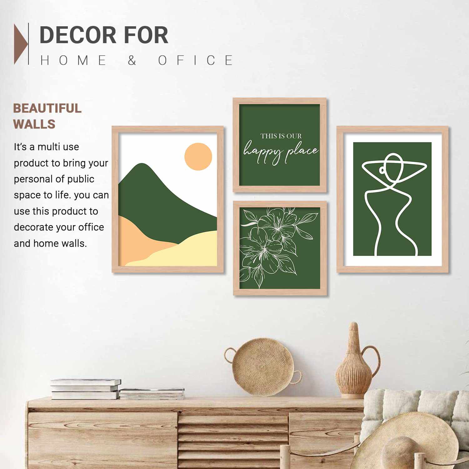 Modern Art Wall Decor Framed Wall Paintings for Living Room-Kotart