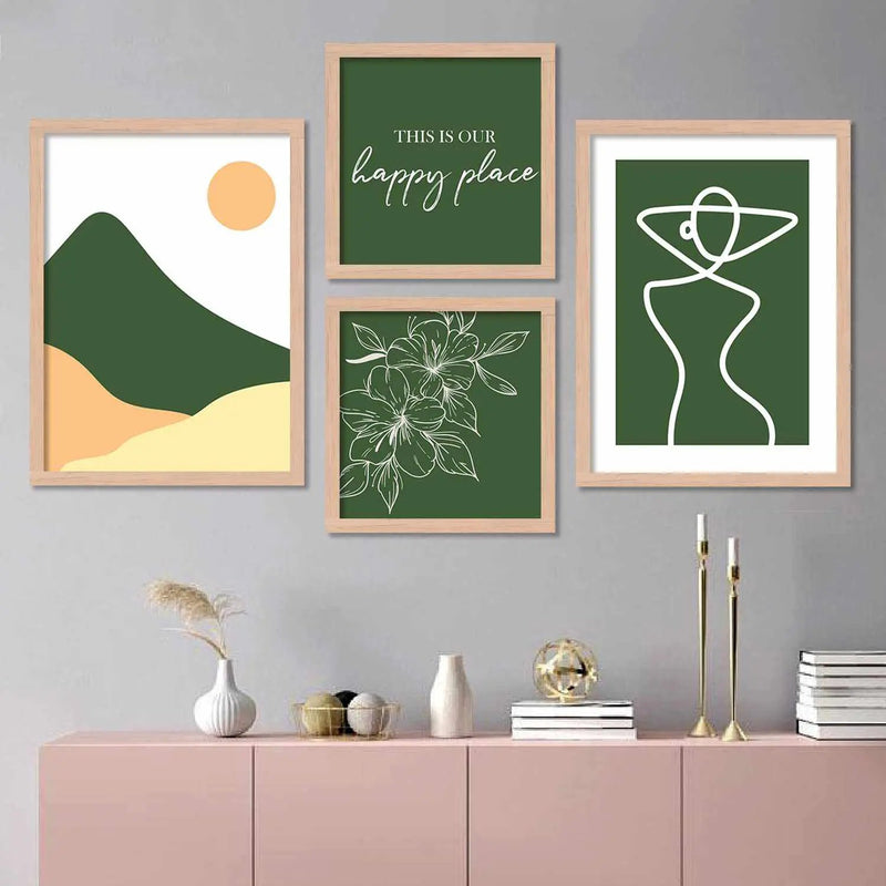 Modern Art Wall Decor Framed Wall Prints for Living Room by Kotart store