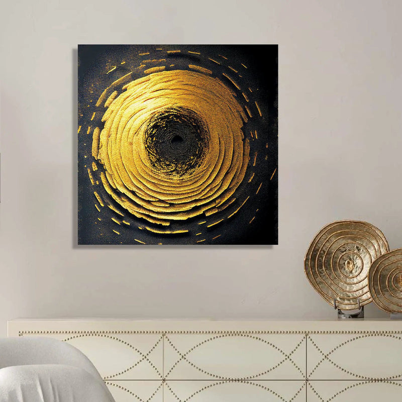 Modern Golden Canvas Art - Abstract Canvas Paintings-Kotart