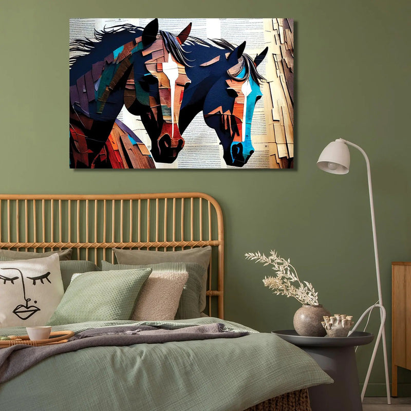 Modern Horse Canvas Painting - Large Canvas Art for Living Room Wall decor-Kotart