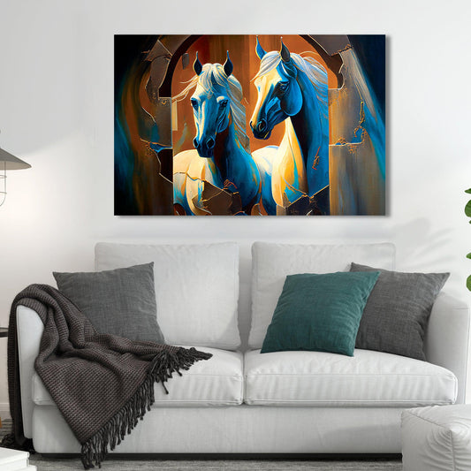 Modern Horse Canvas Paintings - Large Canvas Art for Home and Office Wall Decor-Kotart
