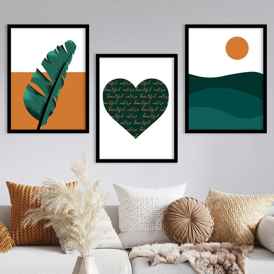 Modern Nature Inspired Art Framed Wall Posters with Frame-Kotart