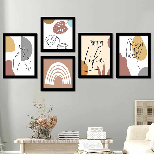 Modern Nature Theme Framed Painting - Modern Minimal Wall Art Sets - Perfect for Your Home or Office-Kotart