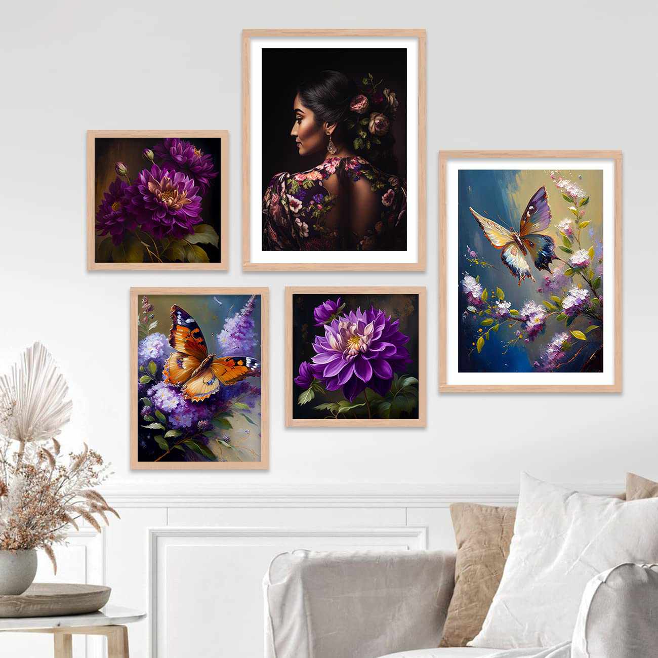 Modern Wall Art Framed Painting - Set of 5-Kotart