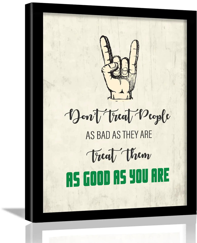 Motivating Poster with Frame for Home Office Living Room Bedroom Wall Decor by Kotart store