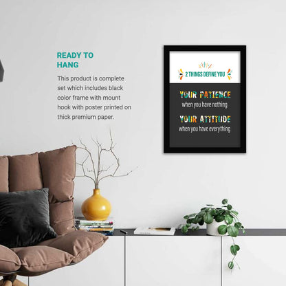Motivational Quote Framed Poster for Home and Office Wall Decor-Kotart