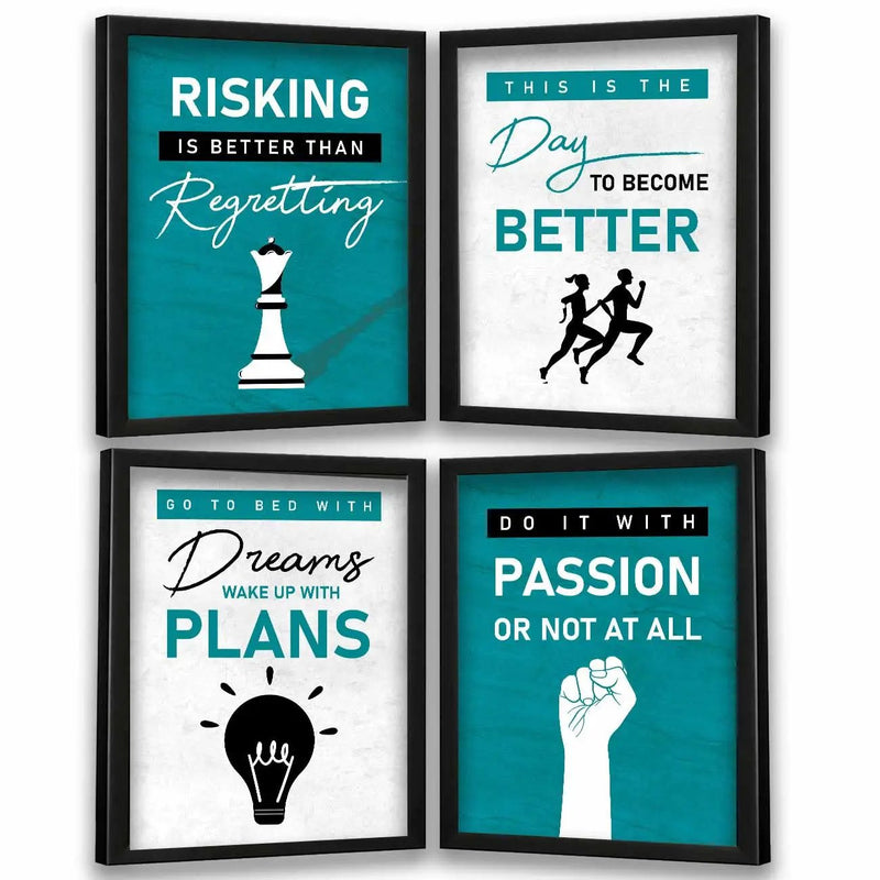Motivational Quotes Framed Posters by Kotart store