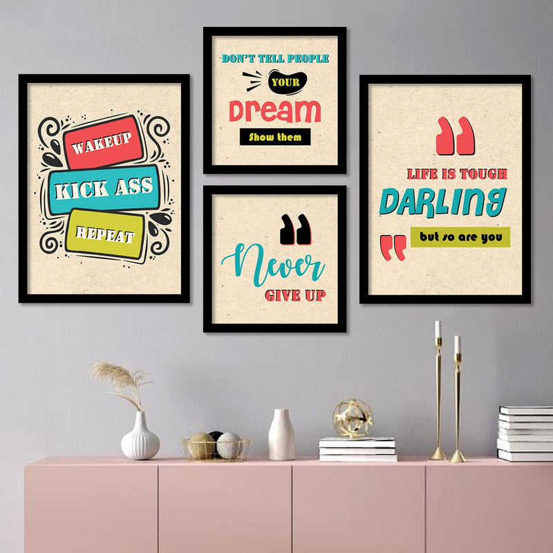 Motivational Quotes Framed Posters-Kotart
