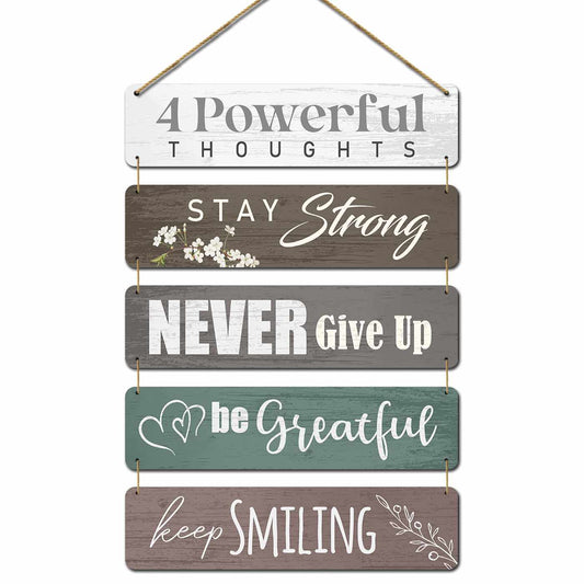 Motivational Quotes MDF Wood Wall Hanging for Entryway Living Room Kids Room Bedroom Wall Decor-Kotart