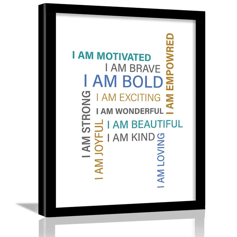Motivational Quotes Wall Poster with Frame for Living Room Wall Decor-Kotart