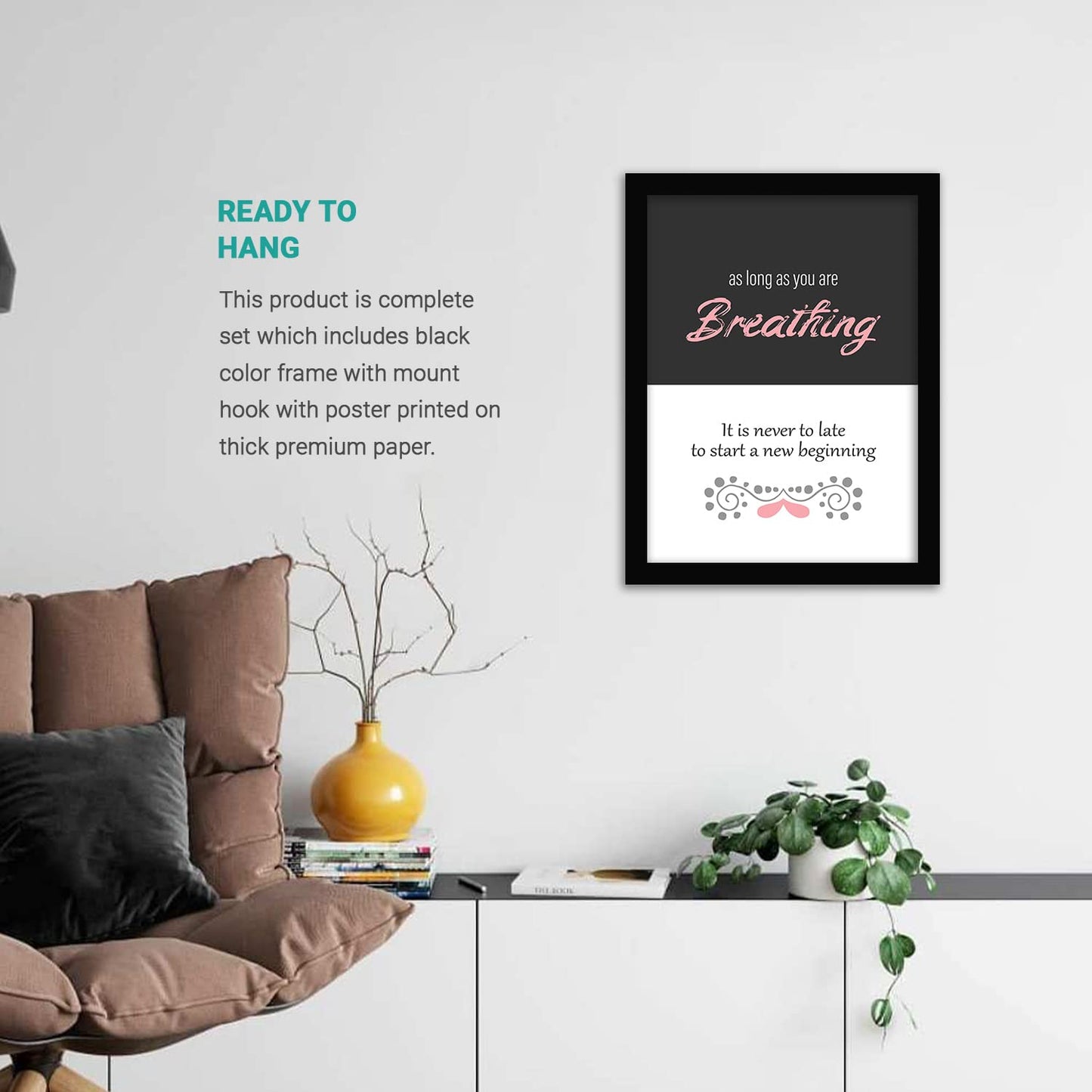 Motivational Wall Poster with Frame-Kotart