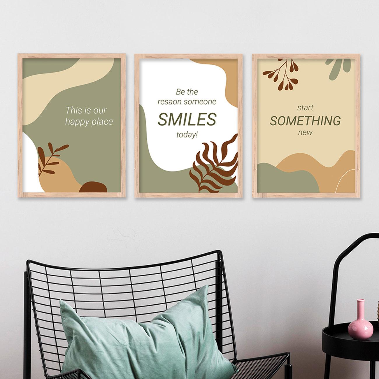 Motivational Wall Posters Set with Frame-Kotart