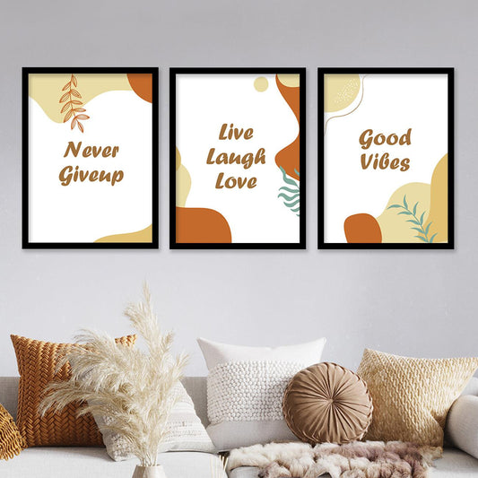 Motivational Wall Posters with Frame : Inspirational Quotes Wall Frame Set-Kotart