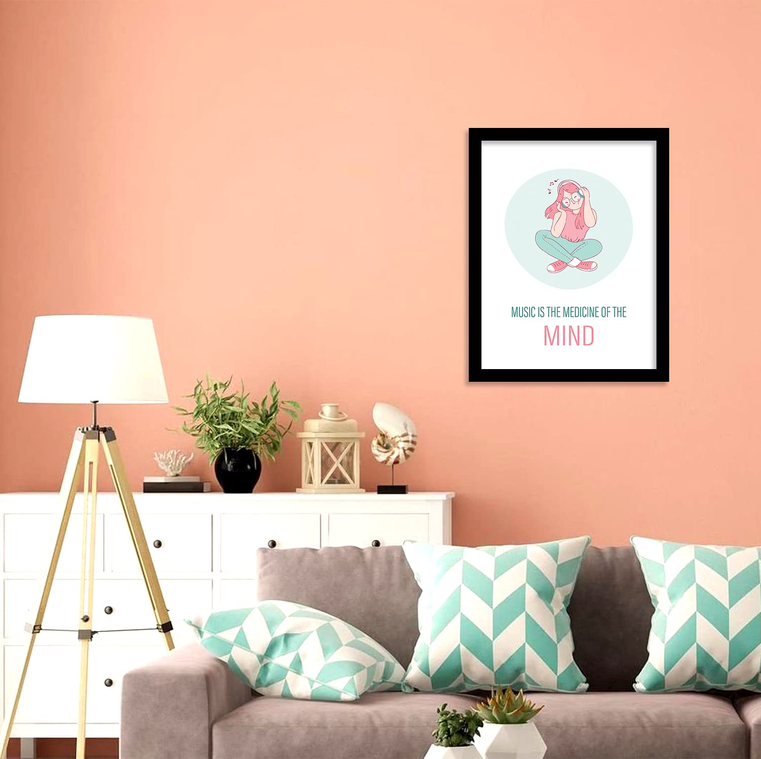 Music Quotes Poster with Frame-Kotart