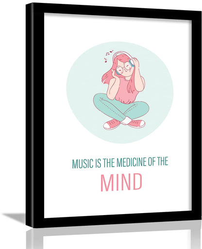 Music Quotes Poster with Frame-Kotart