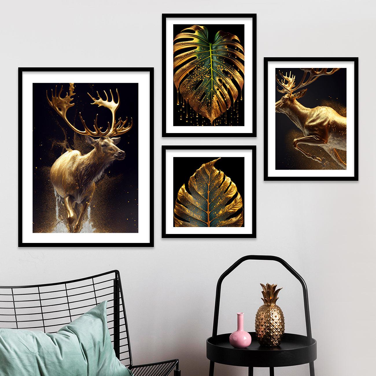 Nature Inspired Gallery Wall Art Set with Framed Prints - Modern Painting with Frame-Kotart