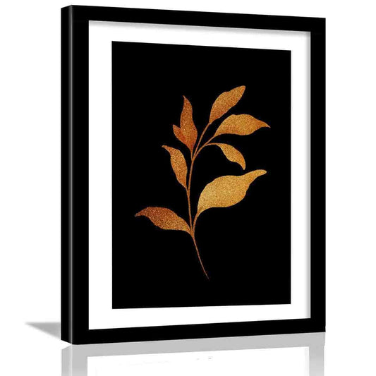 Nature Inspired Golden Leaf Wall Posters for Room Bedroom Living Room Wall Decor-Kotart